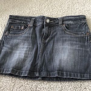 Gray Denim Mini Skirt